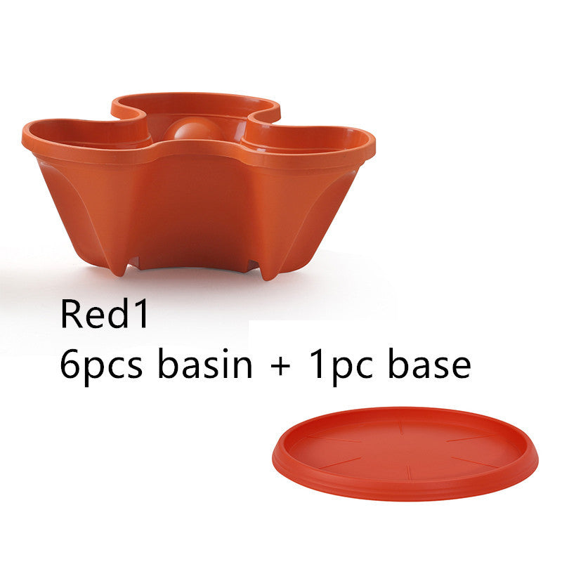 Plastic Stackable Vertical Flower Plant Pot