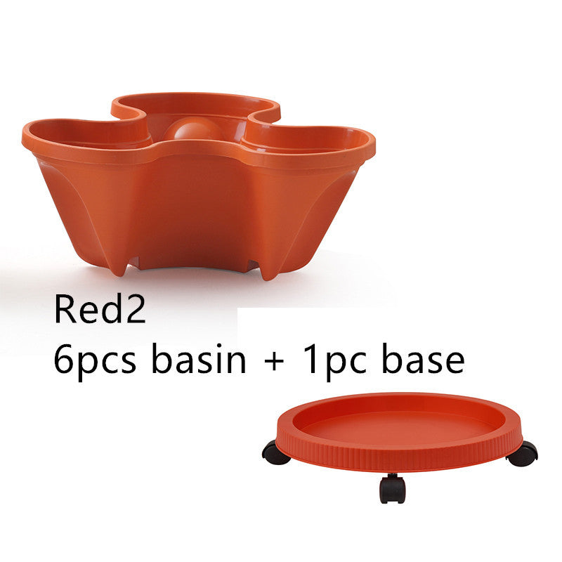 Plastic Stackable Vertical Flower Plant Pot