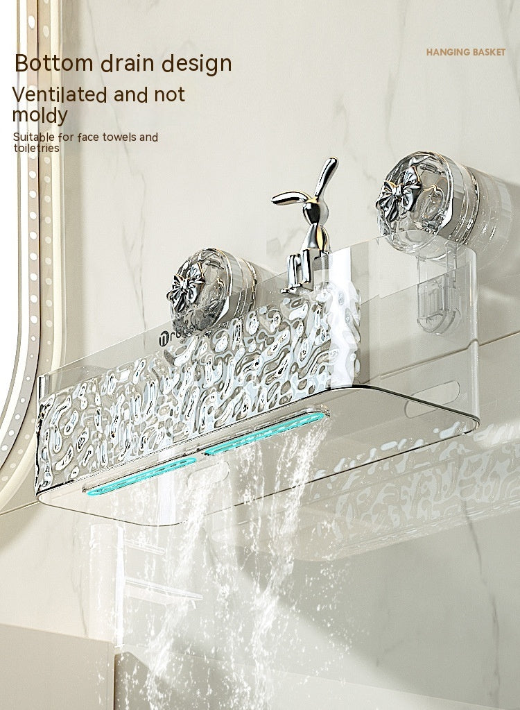 Light luxury style punch-free storage rack
