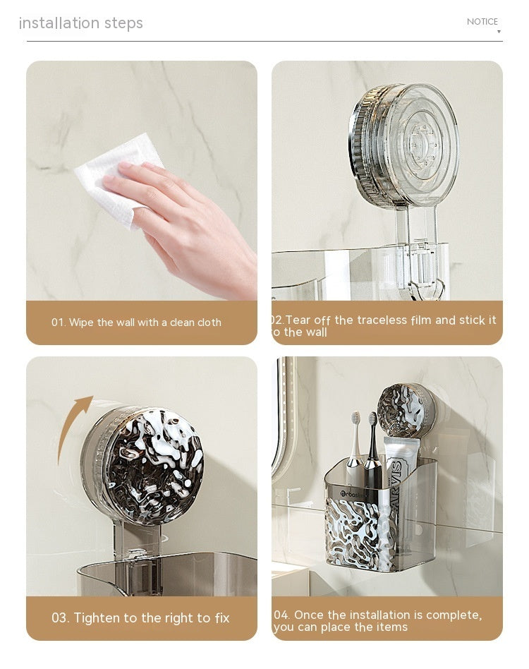 Light luxury style punch-free storage rack