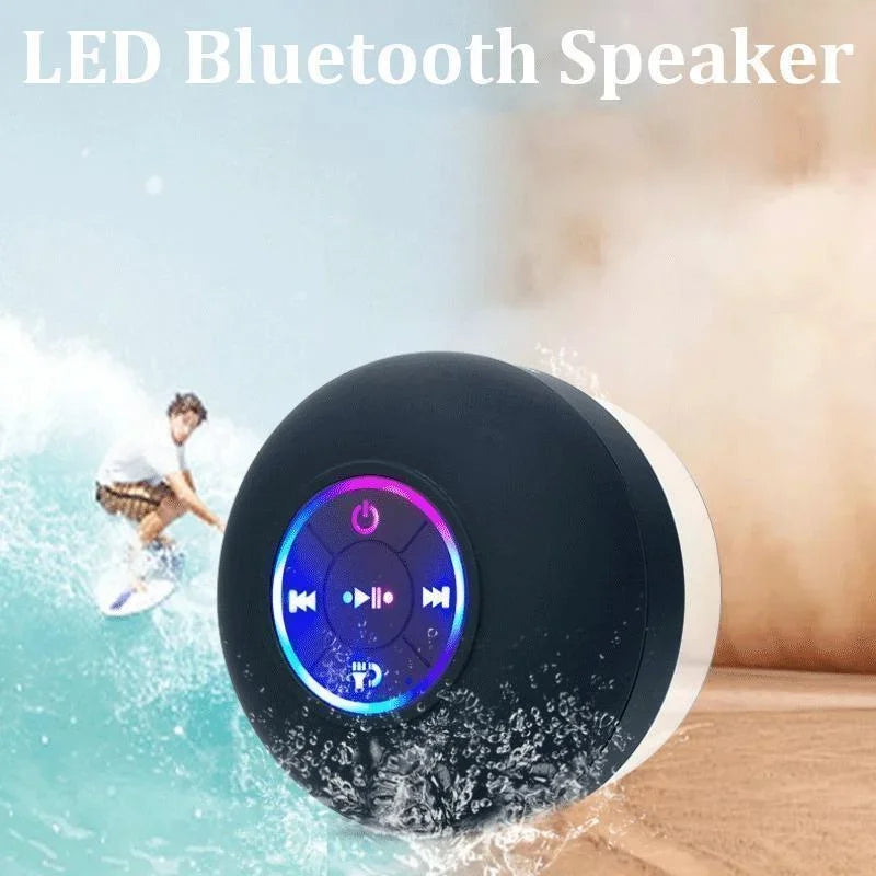 Mini Bluetooth Shower Speaker With Led Light