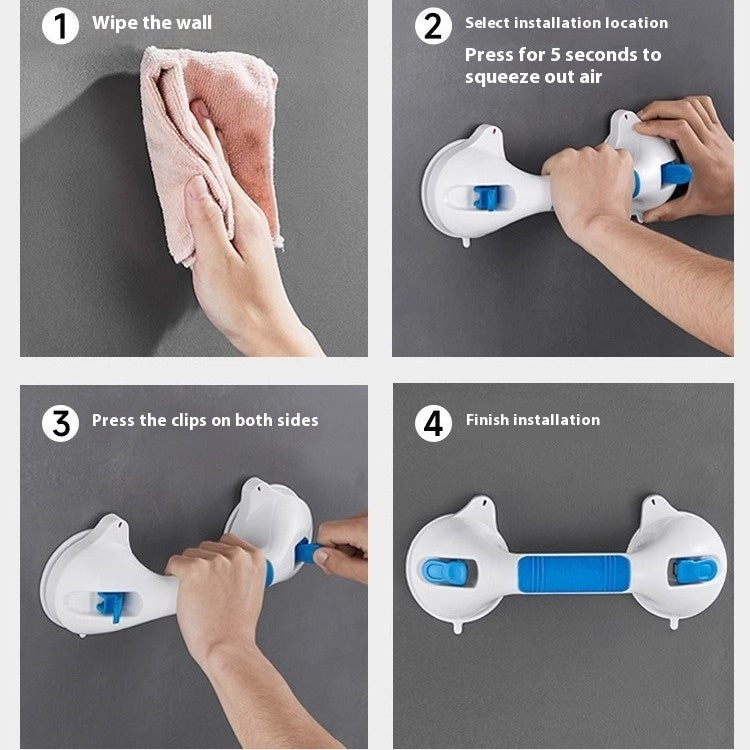 Non Perforated Suction Cup Bathroom Handrail