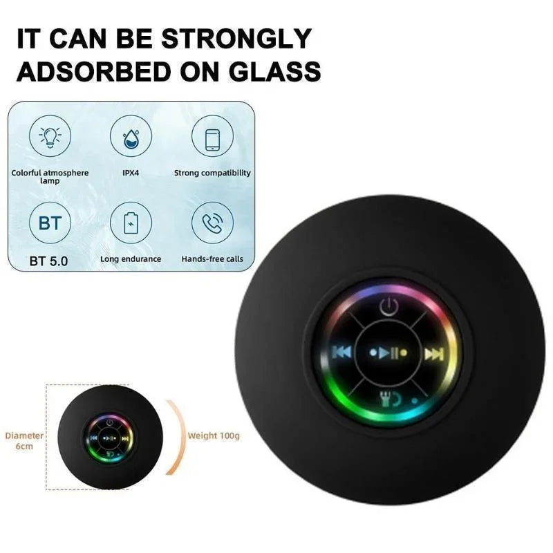 Mini Bluetooth Shower Speaker With Led Light