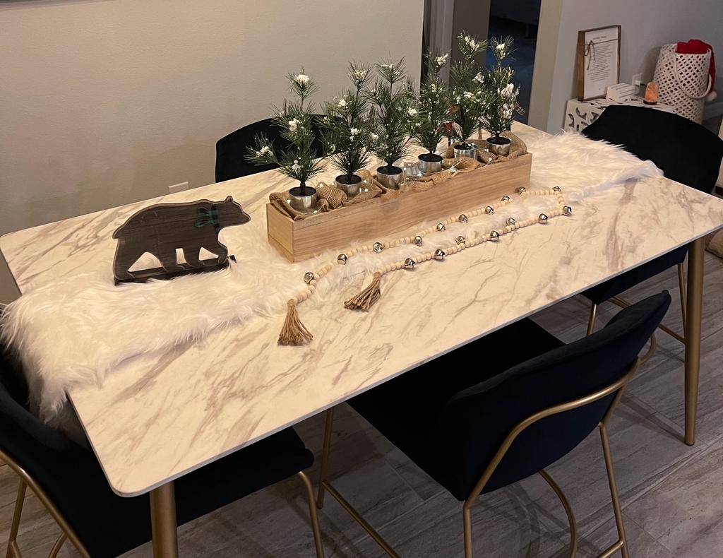 Virago Table Runner 72" x 12", White Table Runner for Dresser, Faux Fur Table Runner, White Fur Table Runner for Dining Table, Coffee Table, Rugs