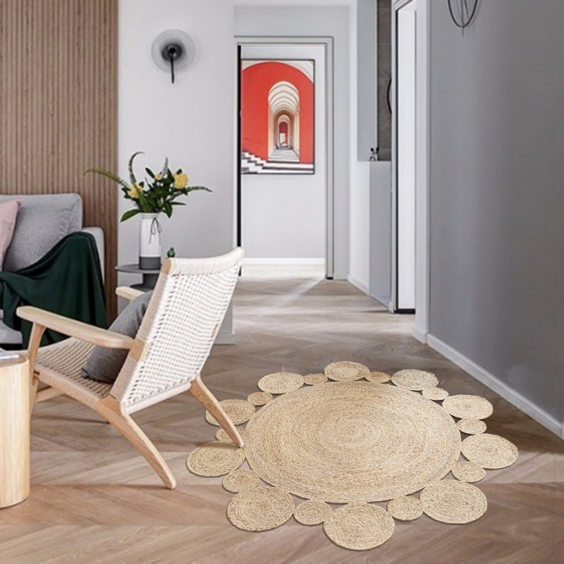 Nordic Hand-Woven Round Jute Carpet