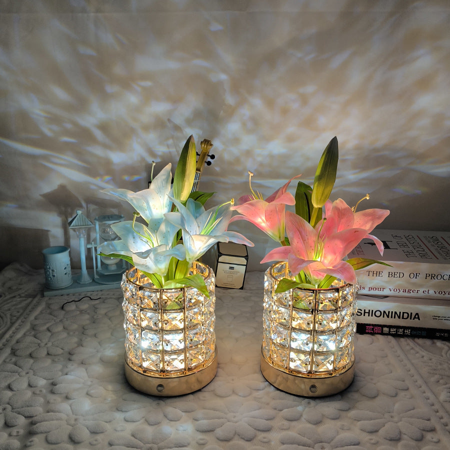 Virago™ - Crystal Flowerpot Night Lamp