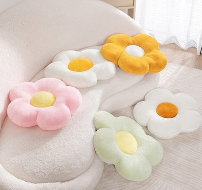 Flower Plush Throw Pillow Soft Plant Chair Cushion