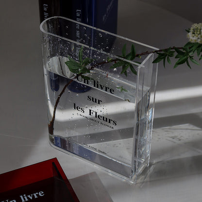 Acrylic Flower Book Vase