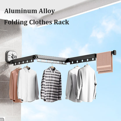 Suction Wall Mount Folding Clothes Drying Rack