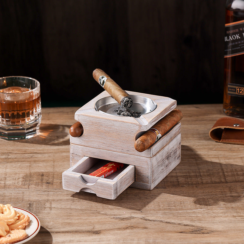 Whisky Cup Holder With Drawer To Store Practical Ashtray