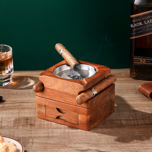 Whisky Cup Holder With Drawer To Store Practical Ashtray