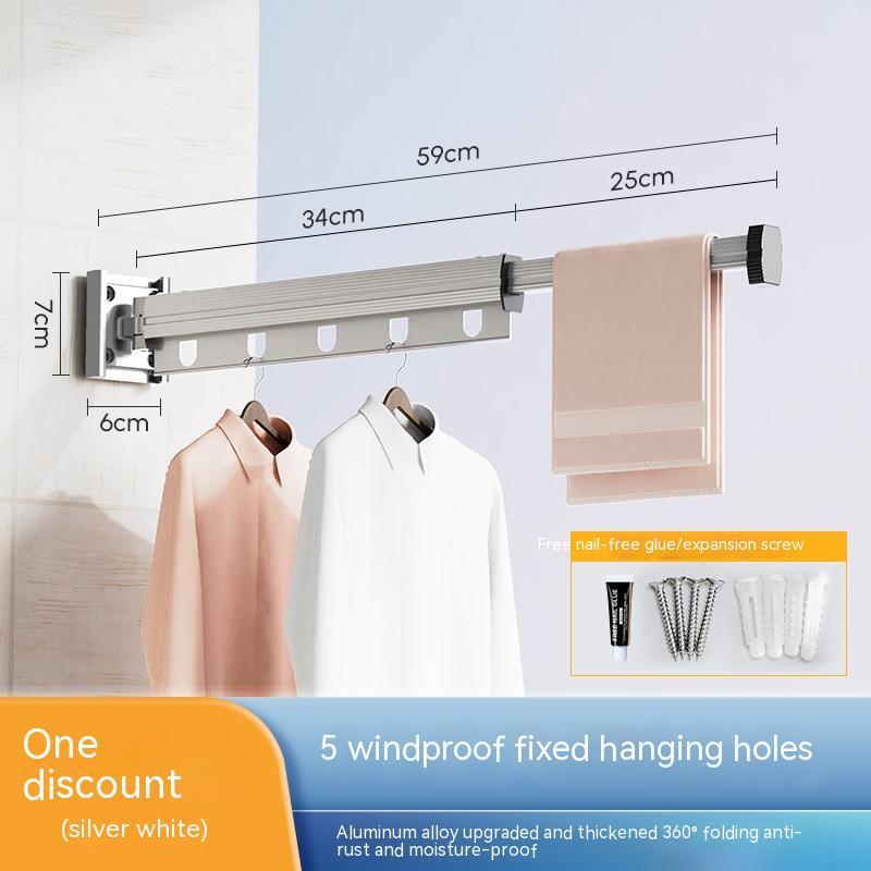 Suction Wall Mount Folding Clothes Drying Rack