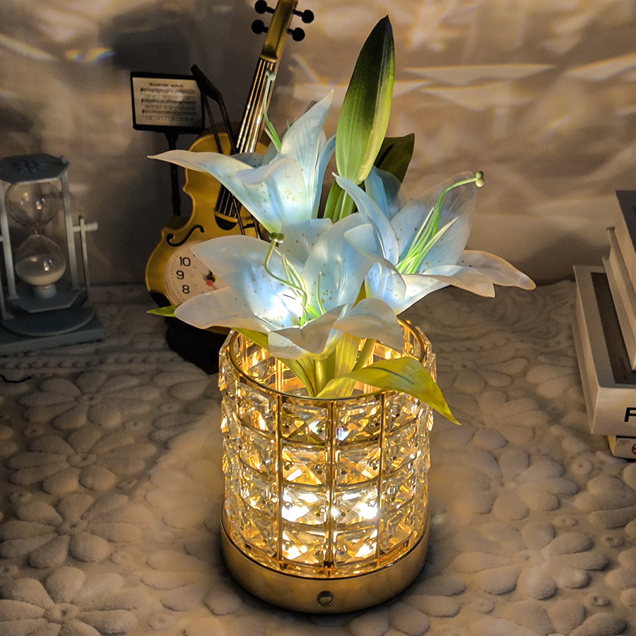 Virago™ - Crystal Flowerpot Night Lamp