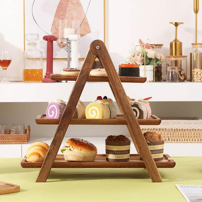 Wooden 3 Tier Serving Tray