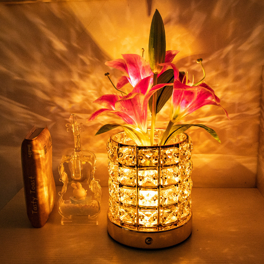 Virago™ - Crystal Flowerpot Night Lamp