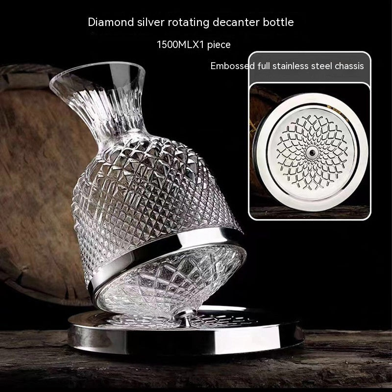 Rotating Crystal Wine Decanter