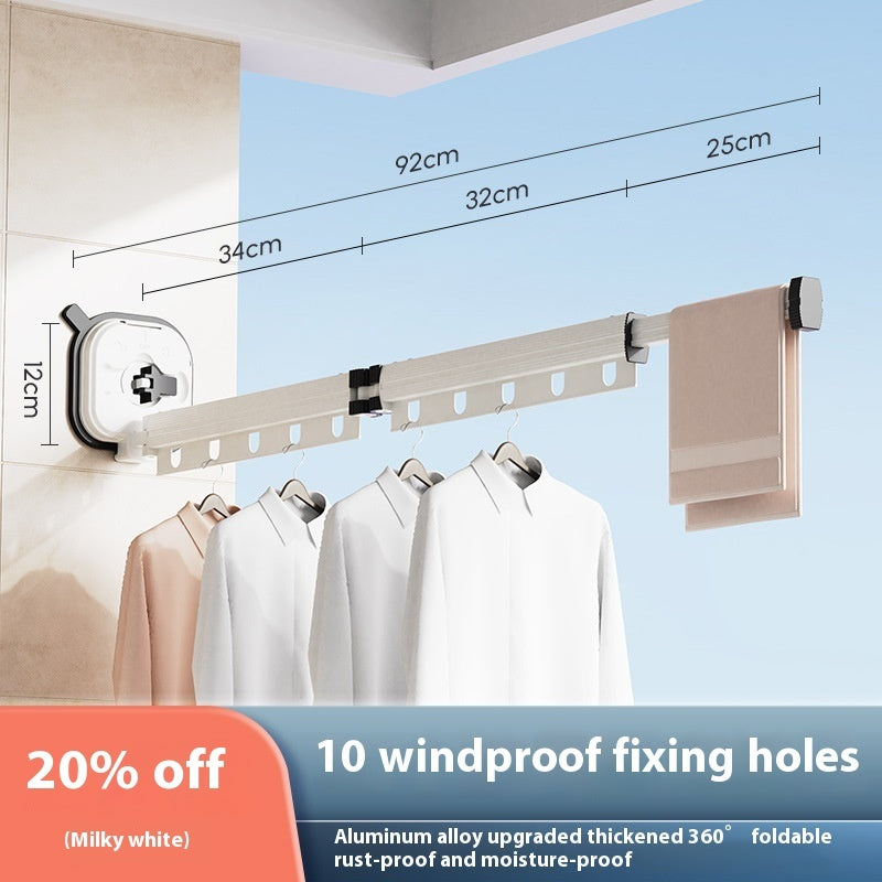 Suction Wall Mount Folding Clothes Drying Rack