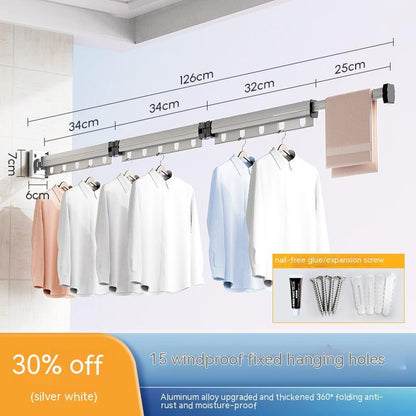 Suction Wall Mount Folding Clothes Drying Rack