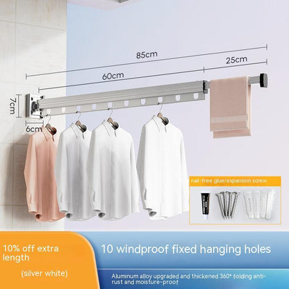 Suction Wall Mount Folding Clothes Drying Rack