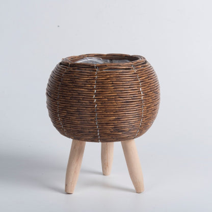 Nordic Imitation Rattan Flower Pot