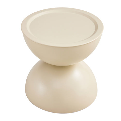 MILK WHITE Coffee Round Tables With STORGE MOVABLE TABLE TOP MULTIFUNCTIONAL END SIDE TABLE