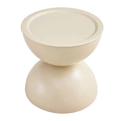 MILK WHITE Coffee Round Tables With STORGE MOVABLE TABLE TOP MULTIFUNCTIONAL END SIDE TABLE