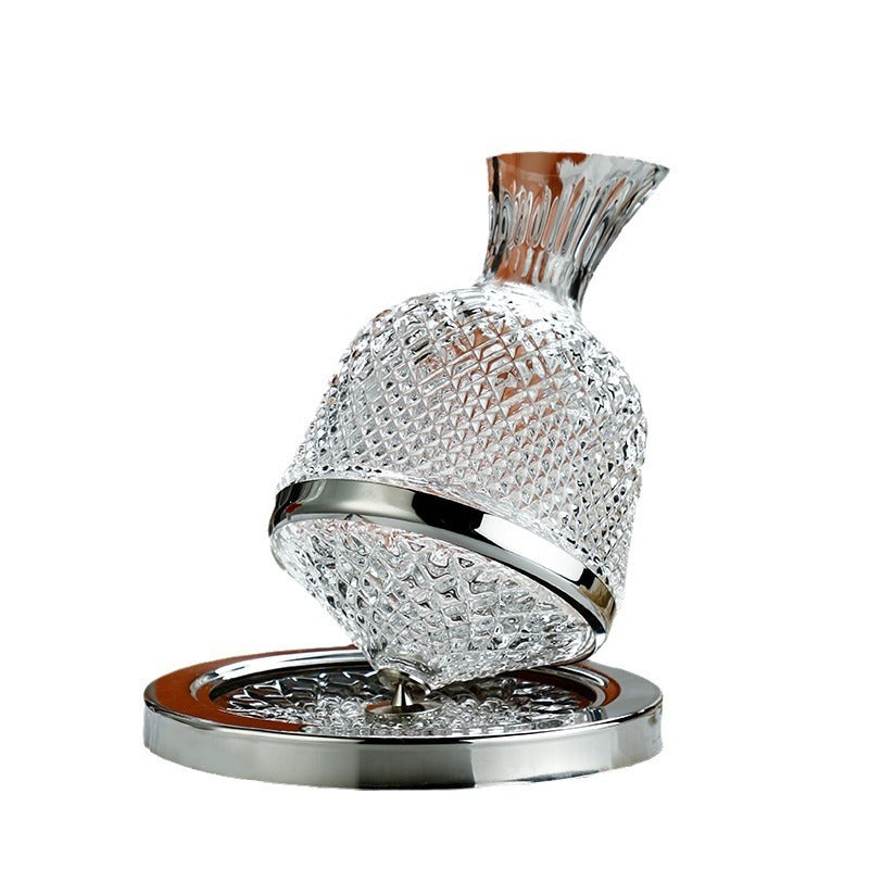 Rotating Crystal Wine Decanter