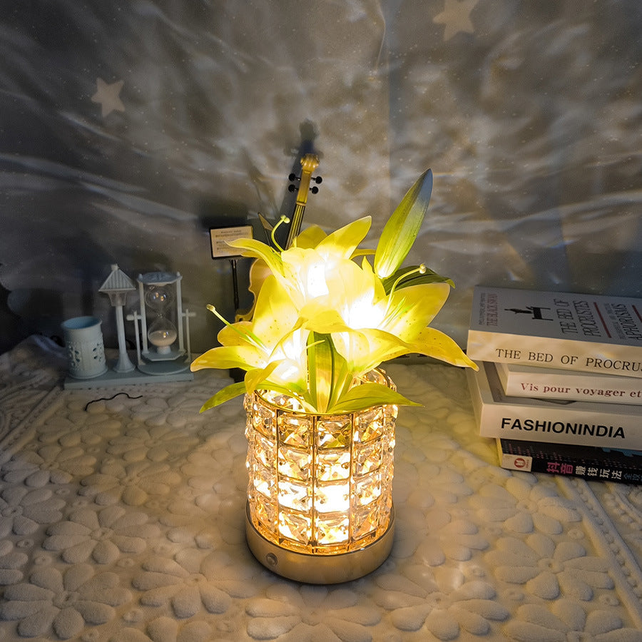 Virago™ - Crystal Flowerpot Night Lamp