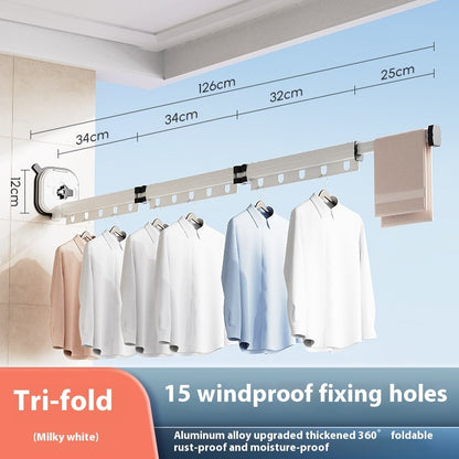 Suction Wall Mount Folding Clothes Drying Rack