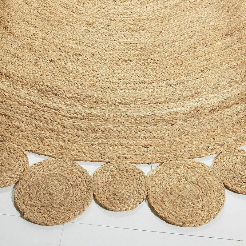 Nordic Hand-Woven Round Jute Carpet