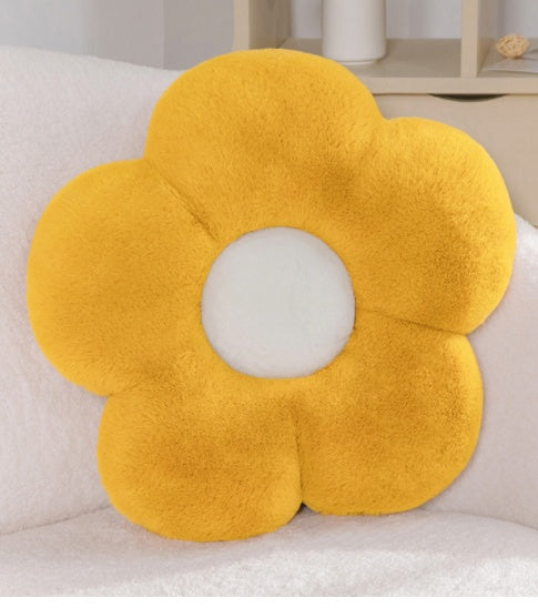 Flower Plush Throw Pillow Soft Plant Chair Cushion