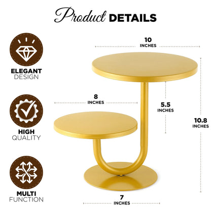 Virago 2 Tier Gold Cake Stand