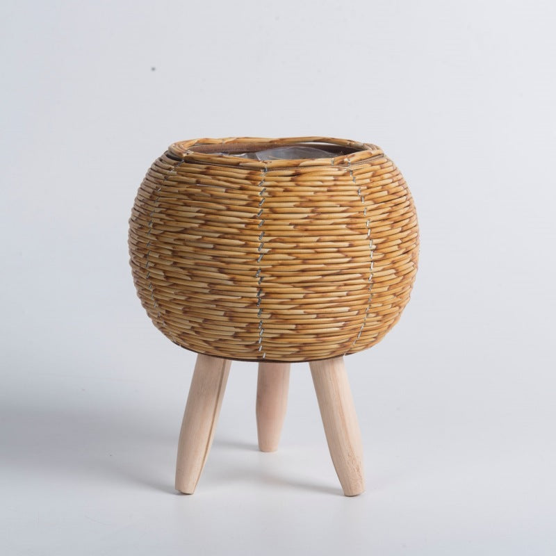 Nordic Imitation Rattan Flower Pot